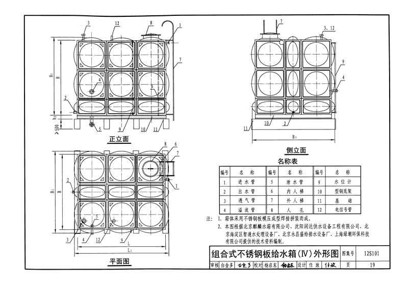 国家建筑标准设计图集——矩形给水箱12S101插图22